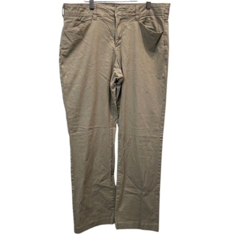 Dickies Curvy Fit Chino Work Pants Womens Size 14R Khaki Cotton Stretch